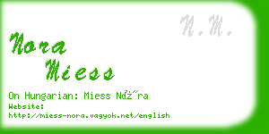 nora miess business card